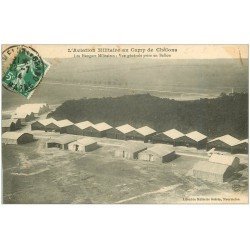 carte postale ancienne 51 CAMP DE CHALONS MOURMELON. Aviation Hangars Militaires pris en Ballon 1914