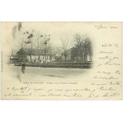 carte postale ancienne 51 CAMP DE CHALONS MOURMELON. Bureau de la Place et Manège 1900