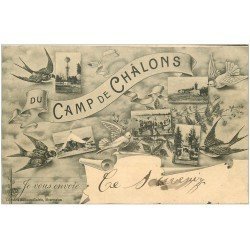 carte postale ancienne 51 CAMP DE CHALONS MOURMELON. Multivue
