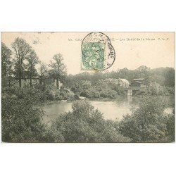 carte postale ancienne 51 CHALONS-SUR-MARNE. Bords de Marne 1907