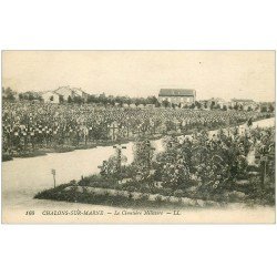 carte postale ancienne 51 CHALONS-SUR-MARNE. Le Cimetière Militaire