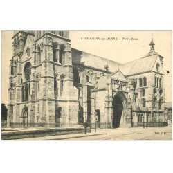 carte postale ancienne 51 CHALONS-SUR-MARNE. Notre-Dame tampon Hôpital 1915