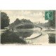 carte postale ancienne 51 CHALONS-SUR-MARNE. Pêcheurs sur Passerelle du Canal 1910