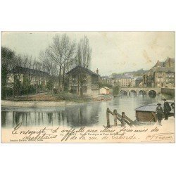 carte postale ancienne 08 SEDAN. Sport Nautique Pont de Soissons 1903