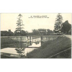 carte postale ancienne 51 CHALONS-SUR-MARNE. Pont Chemin du Barrage