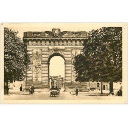 carte postale ancienne 51 CHALONS-SUR-MARNE. Porte Sainte-Croix automobile et moto