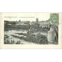 carte postale ancienne 51 CHALONS-SUR-MARNE. Quartier Sainte-Prudeutienne 1907