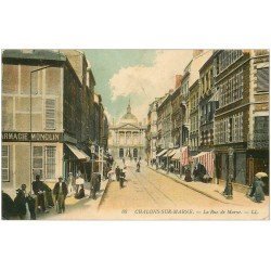 carte postale ancienne 51 CHALONS-SUR-MARNE. Rue de Marne 1915 Pharmacie