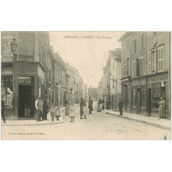 carte postale ancienne 51 CHALONS-SUR-MARNE. Rue Saint-Jean Rue Marguerite Tabac. Timbre Taxe 1906