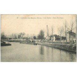 carte postale ancienne 51 CHALONS-SUR-MARNE. Usine Electrique Pont Pochet