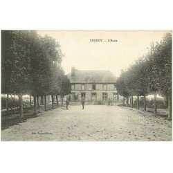 carte postale ancienne 51 CORROY. L'Ecole animation