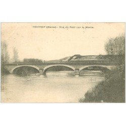 carte postale ancienne 51 COUVROT. Le Pont 1907