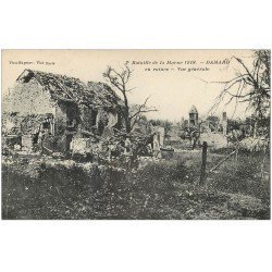 carte postale ancienne 51 DAMARD. Ruines 1918