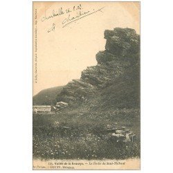 carte postale ancienne 08 Vallée de la Semoys. La Roche du Saut-Thibaud 1903 promeneuses
