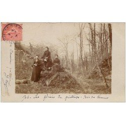 51 DORMANS. Rare Femmes au Bois de Varennes. Carte Photo 1906