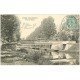 carte postale ancienne 08 VIEUX-LES-ASFELD. Gamin assis près du Pont du Canal 1907