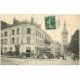 carte postale ancienne 51 EPERNAY. Eglise Place Thiers. Attelage livraisons Buvette Café 1909