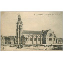 carte postale ancienne 51 EPERNAY. Eglise Saint-Paul 1905