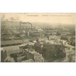 carte postale ancienne 51 EPERNAY. Gare et Ateliers 1913