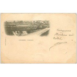 carte postale ancienne 08 VOUZIERS. Panorama. Carte pionnière 1902