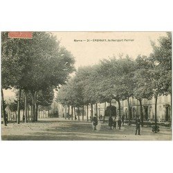 carte postale ancienne 51 EPERNAY. Le Rempart Perrier 1907