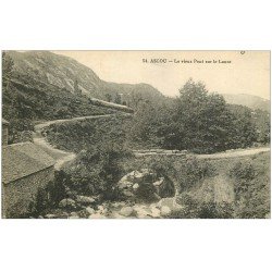 carte postale ancienne 09 ASCOU. Vieux Pont sur la Lauze