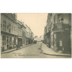 carte postale ancienne 51 EPERNAY. Rue Porte Lucas 1917