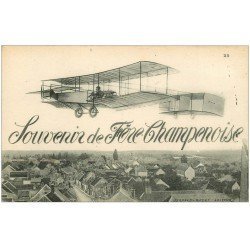 carte postale ancienne 51 FERE-CHAMPENOISE. Aéroplane