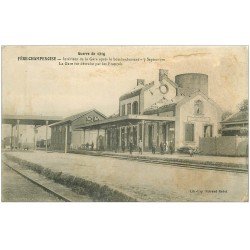 carte postale ancienne 51 FERE-CHAMPENOISE. La Gare