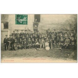 51 FESTIGNY. La Fanfare 1909. Musique et Musiciens. Tambours, Grosse caisse, Trompettes, Flûtes...