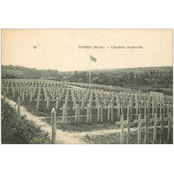 carte postale ancienne 51 FISMES. Cimetière Américain