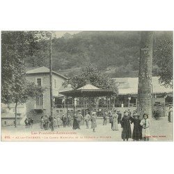 09 AX-LES-THERMES. Casino et Kiosque à Musique. Timbrée mais vierge...