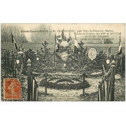 carte postale ancienne 51 FRIGNICOURT. Tombe Soldats d'Infanterie 1916