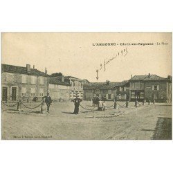 carte postale ancienne 51 GIVRY-EN-ARGONNE. La Place Café Français 1915