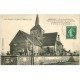 carte postale ancienne 51 GOURGANCON. Cimetière et Eglise 1915