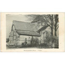 carte postale ancienne 51 HUMBEAUVILLE. L'Eglise 1927
