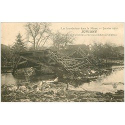 carte postale ancienne 51 JUVIGNY. Inondations 1910 Rue de la Tartelette vers Château
