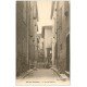 carte postale ancienne 09 AX-LES-THERMES. La Rue des Escaliers