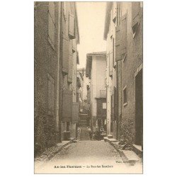 carte postale ancienne 09 AX-LES-THERMES. La Rue des Escaliers