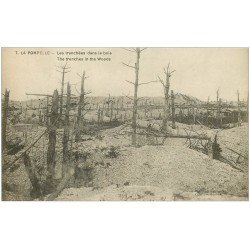 carte postale ancienne 51 LA POMPELLE. Tranchées dans les Bois