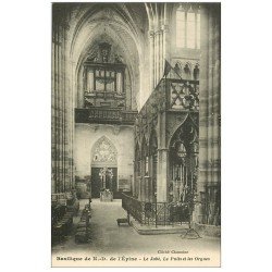 carte postale ancienne 51 L'EPINE. Basilique Jubé Puits et Orgues