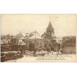 carte postale ancienne 51 LES MENEUX. Eglise bombardée 1924
