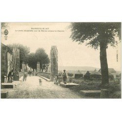 51 MAREUIL-SUR-AY. Le Pont suspendu 1915