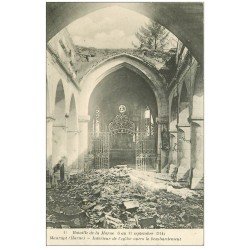 carte postale ancienne 51 MAURUPT. Eglise bombardée