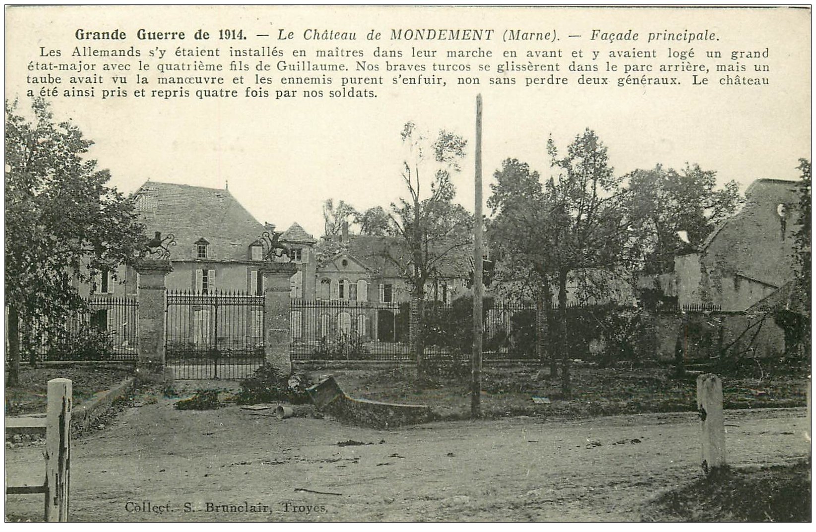 carte postale ancienne 51 MONDEMENT. Le Château