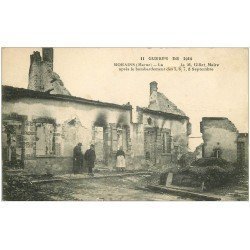carte postale ancienne 51 MORAINS. Maison du Maire bombardée 1922