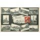 carte postale ancienne 51 MOURMELON-LE-GRAND. Multivues avec Gare 1907