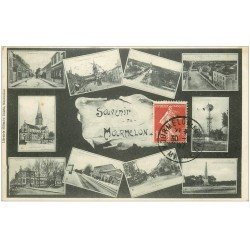 carte postale ancienne 51 MOURMELON-LE-GRAND. Multivues avec Gare 1907