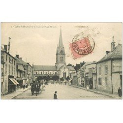 carte postale ancienne 51 MOURMELON-LE-GRAND. Place d'Armes 1905 Diligence