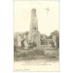 carte postale ancienne 51 PASSAVANT. Monument Massacre des Mobiles de 1870